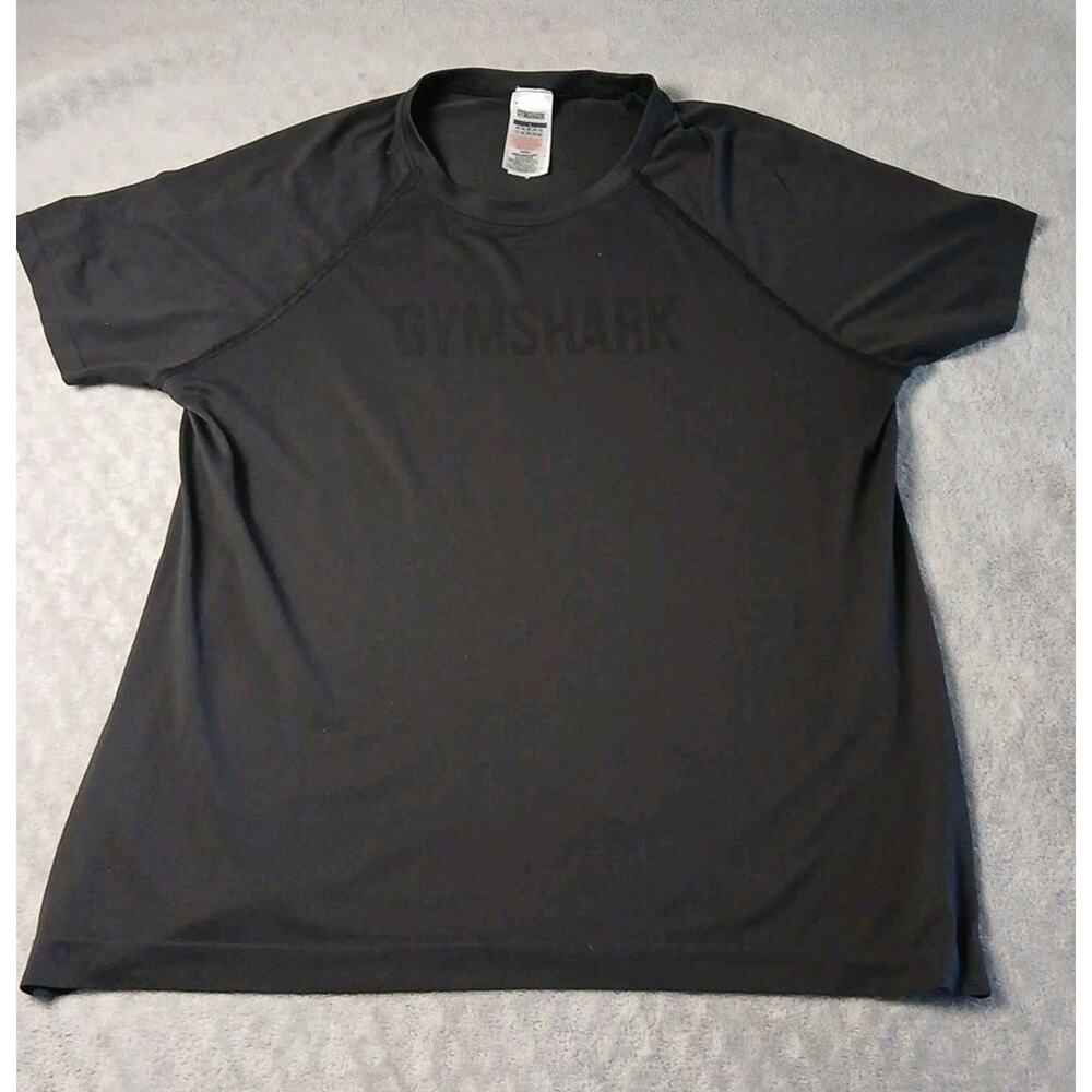 Gymshark T-Shirt Womens Large Black Performance Athletic Workout Crewneck Tee